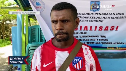 Puluhan Ojek Sorong Sadar Tertib Berlalu Lintas Minta Kemudahan Pengurusan SIM