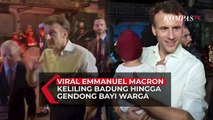 Viral Presiden Prancis Emmanuel Macron Keliling Badung hingga Gendong Bayi Warga