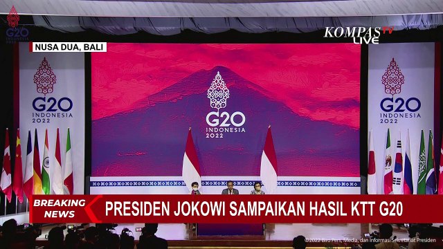 Deklarasi KTT G20 Singgung Perang Harus Dihentikan, Jokowi: Meskipun Alot Akhirnya Semua Sepakat