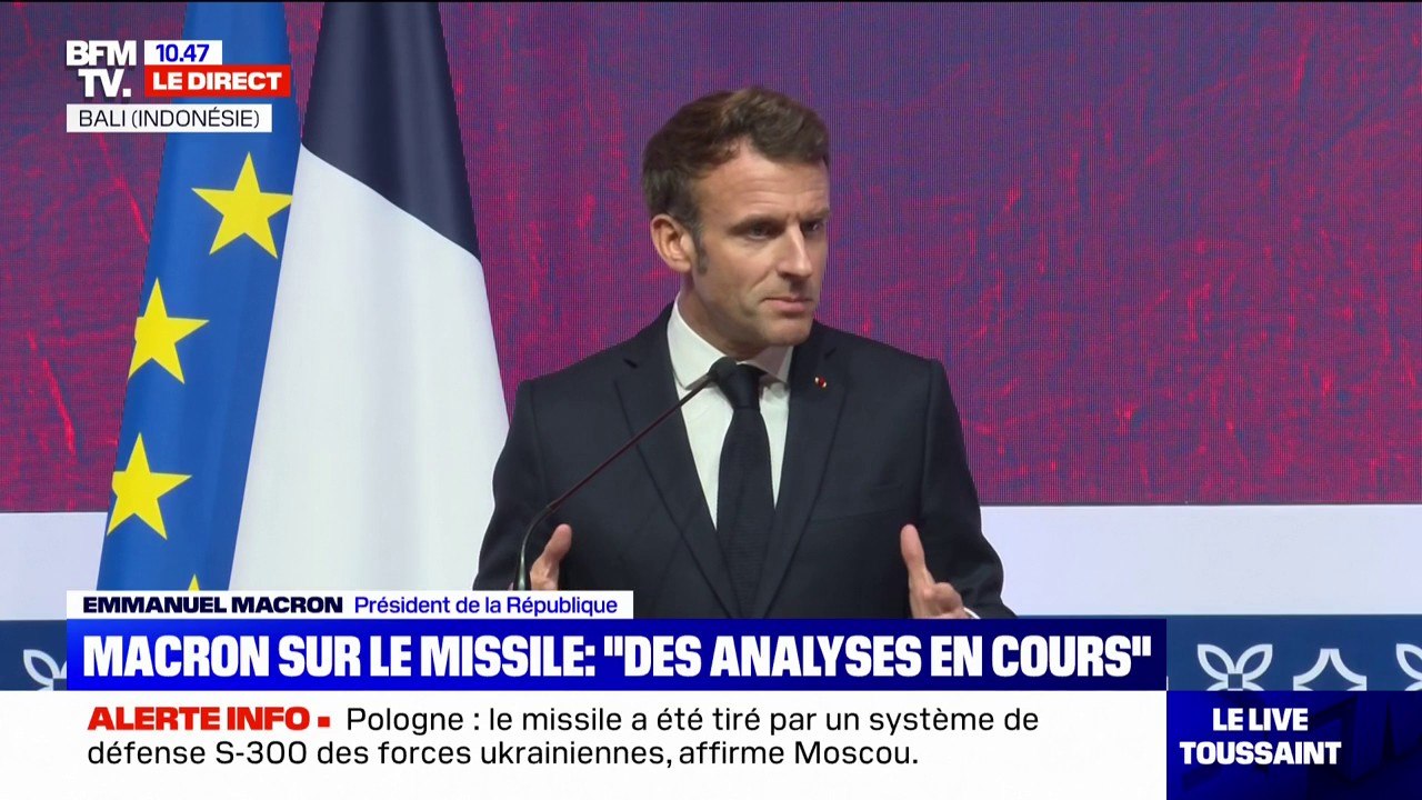 Emmanuel Macron: "Ce n'est pas un sommet du G20 qui décide de la paix ou qui permet d'arrêter une guerre"