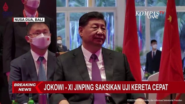 Jokowi-Xi Jinping Saksikan Uji Coba Kereta Cepat Jakarta-Bandung secara Virtual