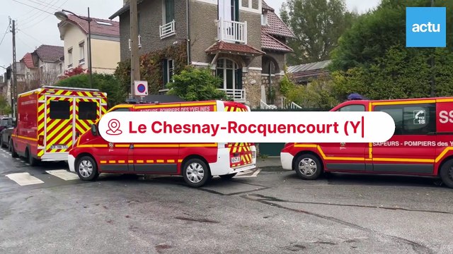 Une maison du Chesnay-Rocquencourt (Yvelines) ravagée par un incendie.