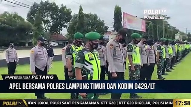 Polres Lampung Timur Bersama Kodim 0429/LT Melaksanakan Apel Bersama