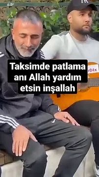 Sokak müzisyenleri şarkı söylerken patlamanın şiddeti, görüntülere böyle yansıdı