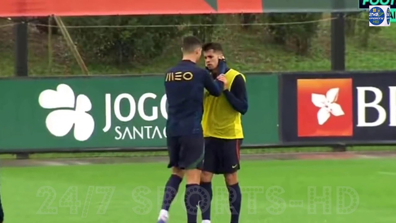 Cristiano Ronaldo and Joao Cancelo are Involved in a Bizarre Altercation at Portugal Training