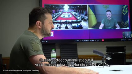 Zelensky "Il missile sulla Polonia vero messaggio russo al G20"