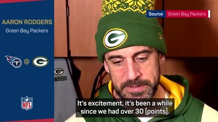 Tải video: No 'sigh of relief' for Rodgers after Packers snap five-game losing run