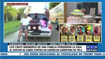 ¡Dolor y consternación! Dan último adiós a cinco miembros de familia accidentada en Tela