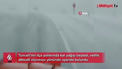 Tunceli’nin ilçe yollarında kar yağışı başladı, valilik uyardı