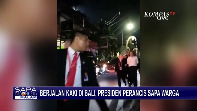 Jalan Kaki 2 Km, Presiden Perancis Emmanuel Macron Sapa Warga Bali dan Gendong Bayi
