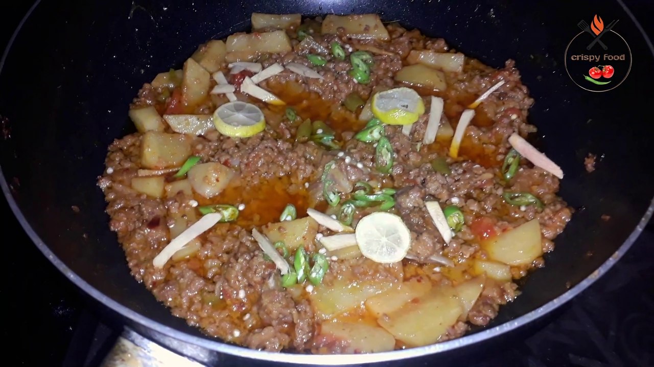 Aloo Keema Recipe crispy food by saghir abbas video Dailymotion