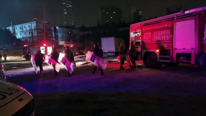 Ümraniye'de inşaat şantiyesinde yangın: 1 işçi öldü