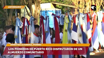 Los pioneros de puerto rico disfrutaron de un almuerzo comunitario