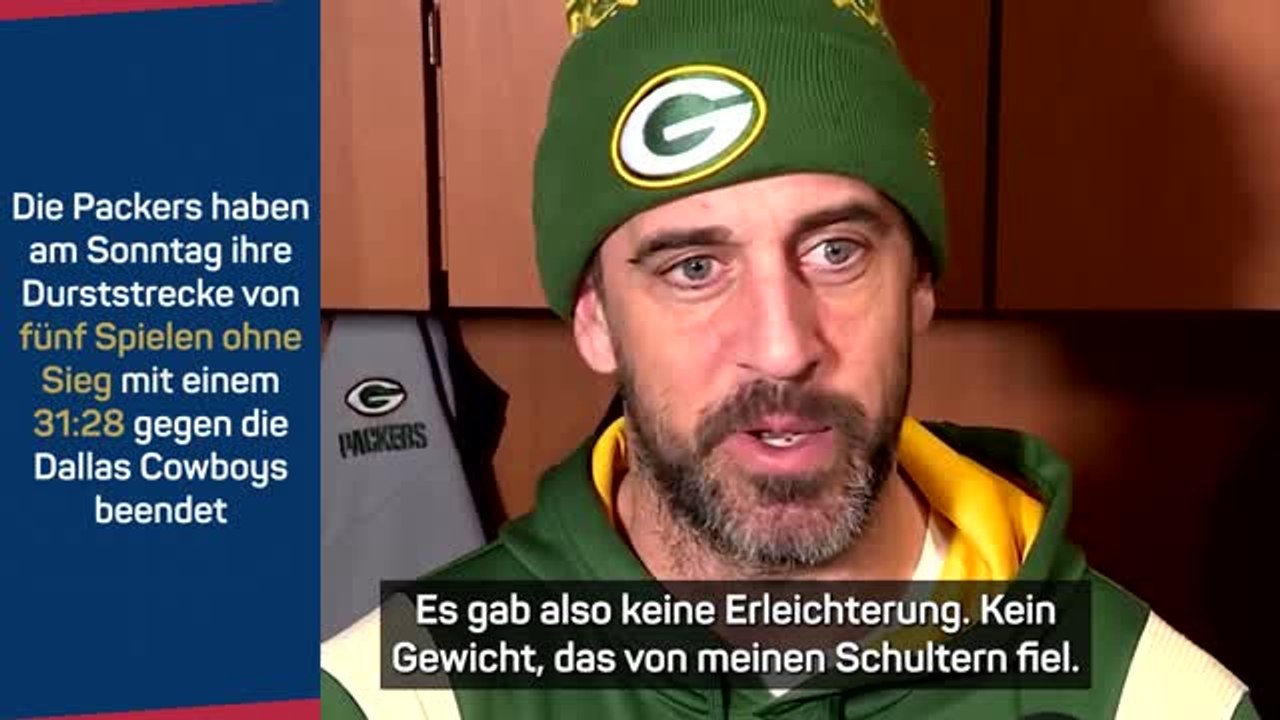 Rodgers: Packers-Sieg bringt 'keine Erleichterung'