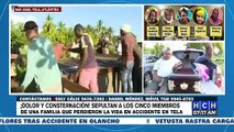 ¡En paz descansen! Sepultan a cinco miembros de familia accidentada en Tela