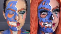 Artist looks like a CARTOON CHARACTER brought to life with her lively pop-art makeup look