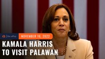 Kamala Harris to visit Palawan on November 22