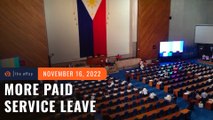 House approves bill increasing paid service incentive leave credits