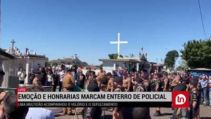 Emoção e honrarias marcam enterro do tenente Matias