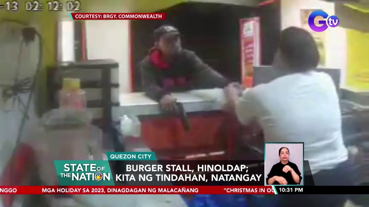 Burger stall, hinoldap; kita ng tindahan, natangay | SONA