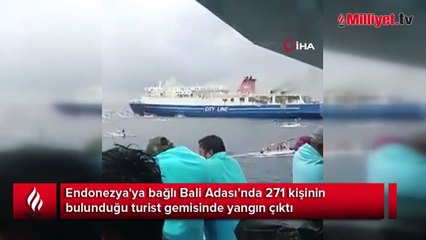 Endonezya'da turist gemisinde yangın