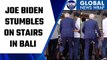 US President Joe Biden stumbles on stairs in Bali, Watch viral video | Oneindia News