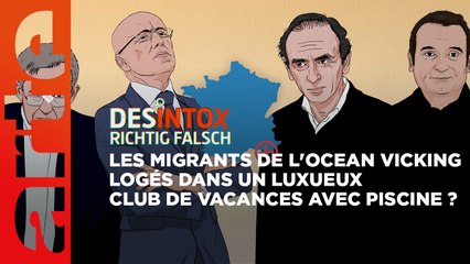 Les migrants de l'Ocean Vicking logés dans un luxueux club de vacances avec piscine ? | Désintox | ARTE