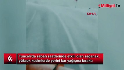 Tunceli'de kar yağışı başladı