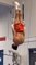 Guy Balances His Body While Holding Gymnastics Rings During Training