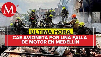 Avioneta cae en sector residencial de Medellín, en Colombia
