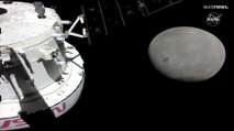 La cápsula Orión de la NASA pasa rozando la Luna a 130 km de su superficie