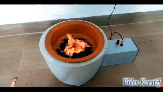 Membuat Kompor Pengganti Kompor Gas dari Bahan Pot Semen Menggunakan Bahan Bakar Dari Arang!