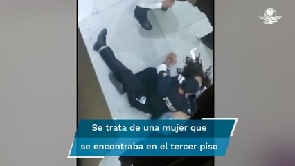 Cae desde 15 metros al desplomarse el plafón de una plaza comercial en Pachuca