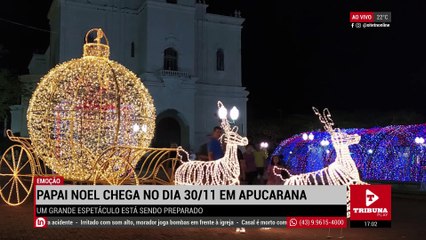 Papai Noel chega no próximo dia 30 em Apucarana