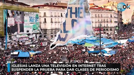 Iglesias lanza una televisión en internet tras suspender la prueba para dar clases de Periodismo