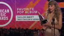 Taylor Swift says she 'never expected' re-recorded album success as she sweeps AMAs