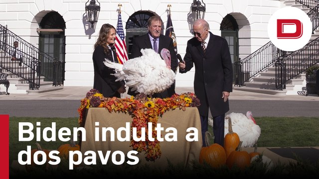 Biden indulta a dos pavos por Acción de Gracias y bromea sobre las elecciones