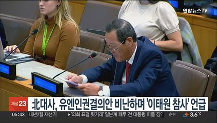 北대사, 유엔인권결의안 비난하며 '이태원 참사' 언급
