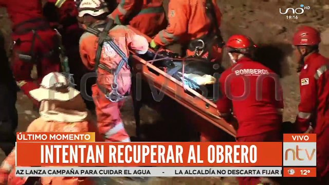 Rescatan sin vida al obrero enterrado mientras realizaban la reparación de una plataforma en La Paz