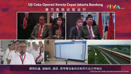 Xi Jinping-Jokowi Nobar Uji Coba Kereta Cepat JKT-BDG