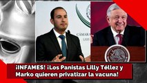 ¡INFAMES! ¡Los Panistas Lilly Téllez y Marko Cortés quieren privatizar la vacuna!
