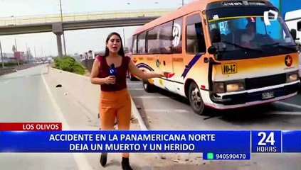 Download Video: Los Olivos: copiloto de auto muere tras estrellarse contra camión de basura en la Panamericana Norte