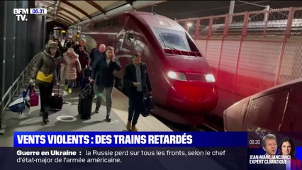 Vents violents: la circulation des trains perturbée dans le nord de la France