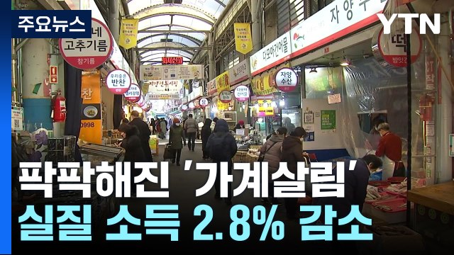 고물가에 실질 소득 2.8%↓...고금리에 이자 비용 20%↑ / YTN