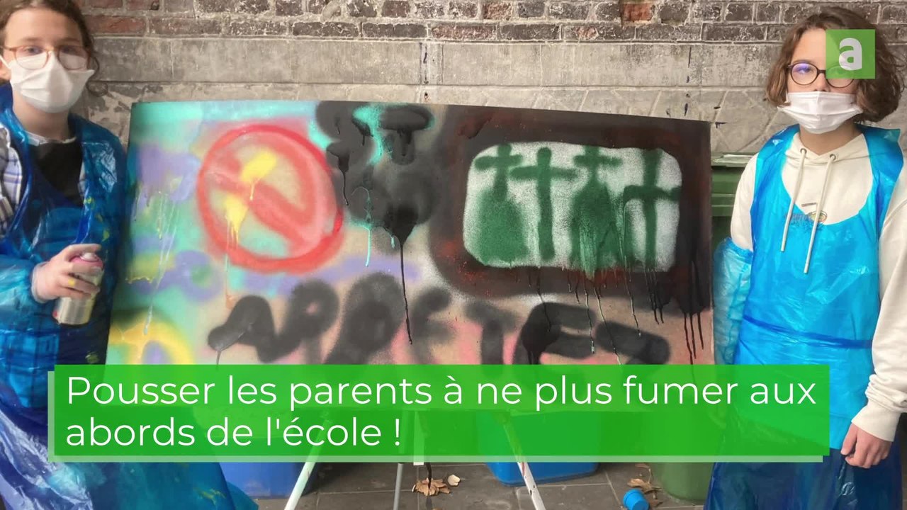 Les élèves de l'école Sainte-Croix de Hannut luttent contre le tabac