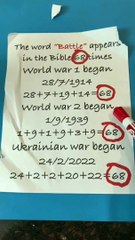 I and II world wars but also the Russia - ukrainian war have a common number 68