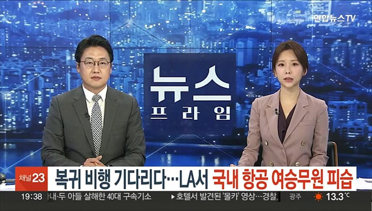 복귀비행 기다리다…LA서 국내 항공 여승무원 피습