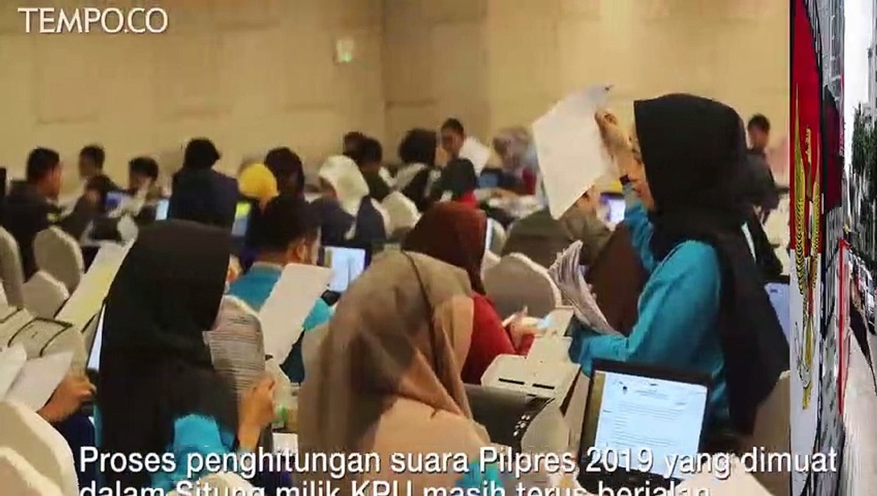 Real Count KPU Sementara: Jokowi 55,07 dan Prabowo 44,93 Persen