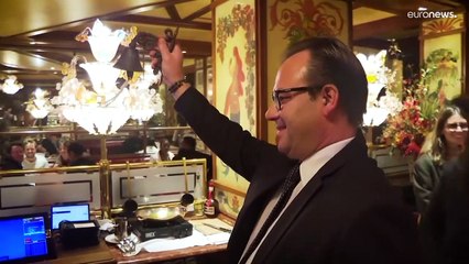 Celebrations as the first bottle of Beaujolais Nouveau 2022 is opened in France