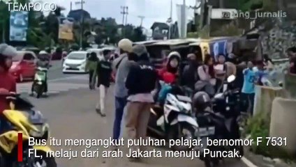 Tải video: Detik-Detik Rem Blong, Bus Mundur dan Terbalik di Puncak